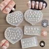 3D Christmas Snowflakes Design Silicone Nail Art Carving Mold Diy Nail Decoration Making Tools