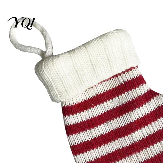 Mini Christmas Stockings Knitted Stocking Ornaments, Knit Xmas Tree Hanging Decor, Small Indoor Holiday Party Supplies Pendants for Tree, Mantel,