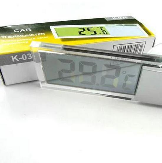 Høytemperaturbestandig biltermometer med sugekopp og gjennomsiktig LCD-skjerm