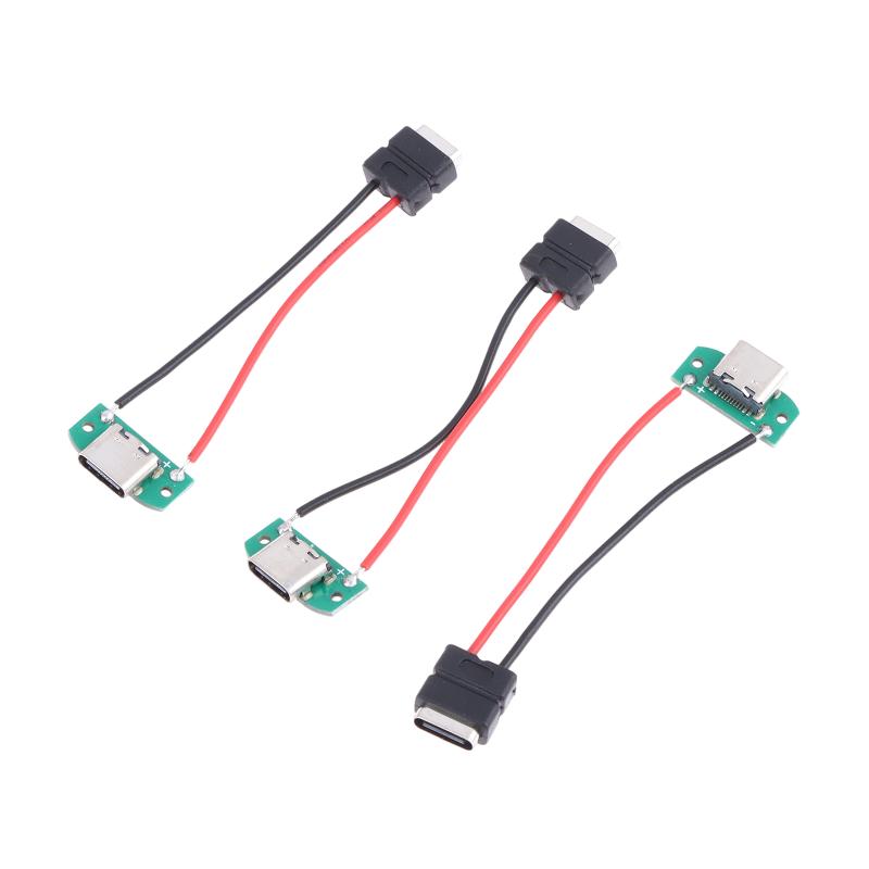 1/3Pcs 3A 5V Usb Female Base Type-C Socket And Female Usb Male Charging Socket Power Socket With Cable Connector
