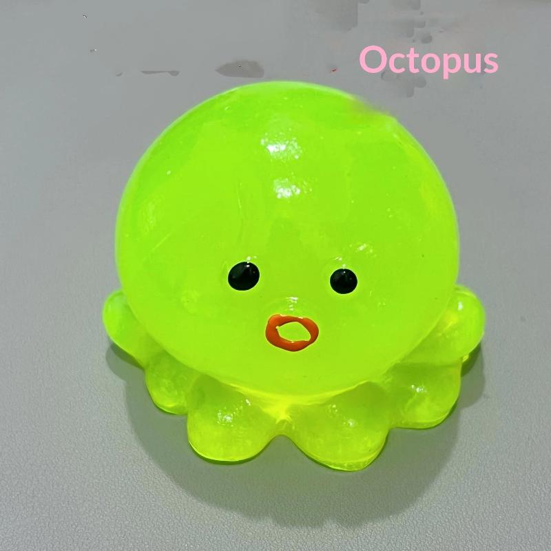 Octopus Stress Squeeze Toy Slow Rebound TPR Bubble Sensory Fidget Toy for Students Exam Anxiety Relief