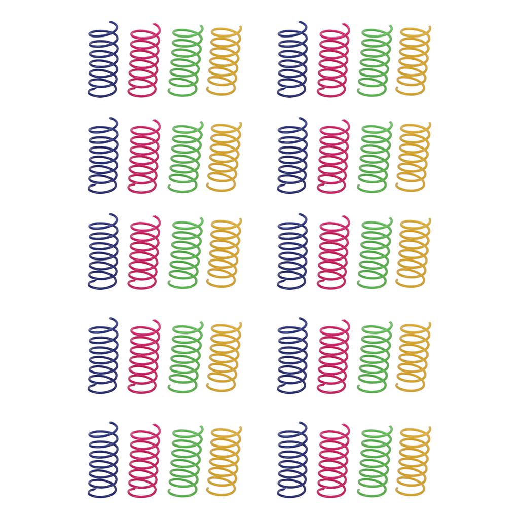 40 Stück Katzenfeder-Spielzeug Bissfest Interaktiv Bunte Federn Katzenspielzeug für Haustiere Katzen