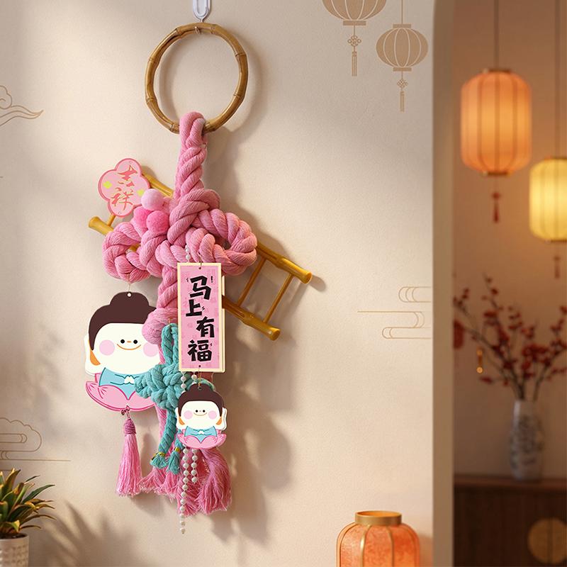Chinese New Year Hanging Pendant Door Wall Feng Shui Ornaments Spring Festival Decor Hanging Knot Tassel Pendant Diy Material