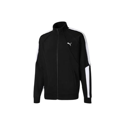X Attempt Embroidered Logo Stand Collar Knit Jacket Men Outerwear Black 598258-01