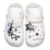 Crocs Classic Platform Clog Starburst EVA for Love Full of Love Fresh Simple and Versatile Pedal Hole Shoes Unisex White