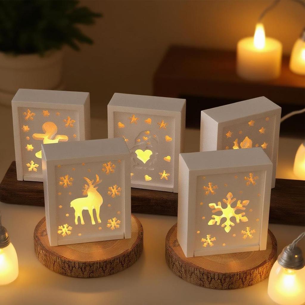 10 Pieces Christmas Themed Silicone Casting Mold Elk, Angel, Christmas Tree Reusable Gypsum Molds Non-Stick Home Decor