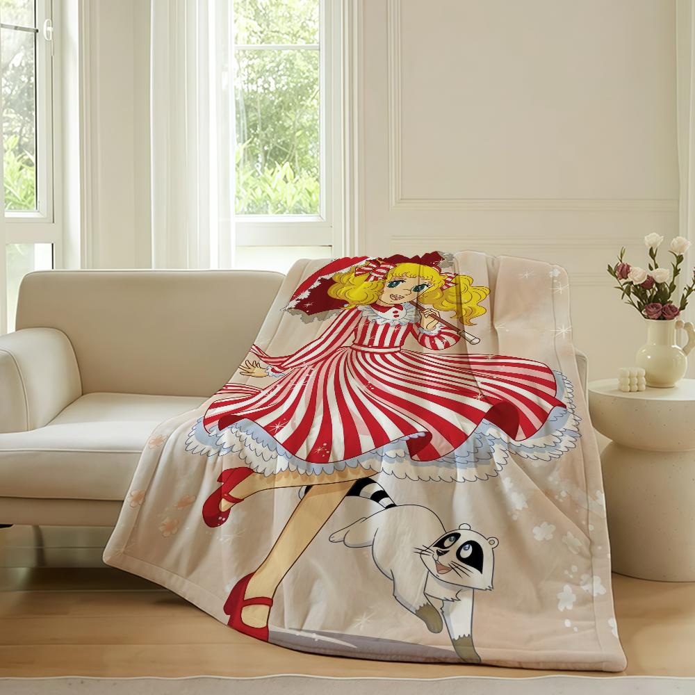Lovely C-Candy Candy Girl Blanket Warm Soft Suitable For Bedroom Sofa Bed Living Room Office Travel Camping Gifts