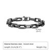 Vikings Mens Chunky Paperclip Chain Bracelets Waterproof Stainless Steel Link Wristband Birthday Gifts for Him