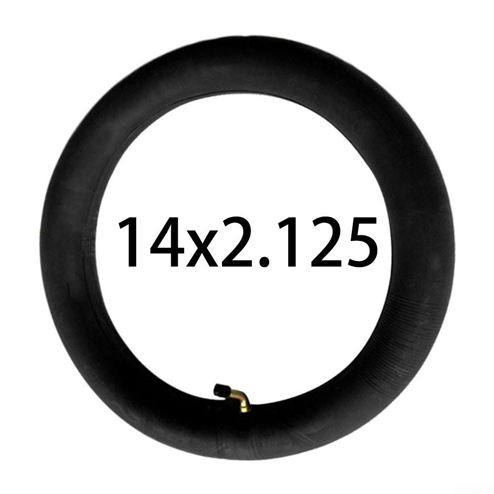 Schwarzer Innenschlauch aus Butylkautschuk, gebogener Ventilschaft für Elektrofahrrad