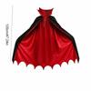Stand-up Collar Halloween Hooded Cloak Solid Color Washable Durable Gothic Costume Cape Comfortable Fit Spooky Cosplay Outfits