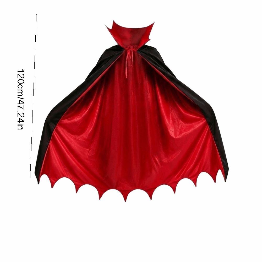 Stand-up Collar Halloween Hooded Cloak Solid Color Washable Durable Gothic Costume Cape Comfortable Fit Spooky Cosplay Outfits