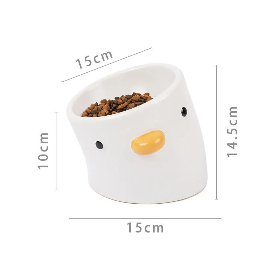 Cute Chick Design Ceramic Pet Cat Dog Bowl MW017 Drinking Bowls For Small Puppy Dogs Adult Cats Feeding Food And Water 200/500ml