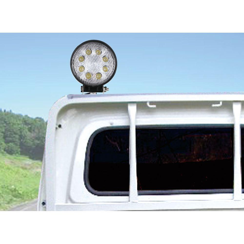 Kashimura NML-1 LED Töövalgusti, Ümmargune, 8 LED-i, Valge, 24W, 1560lm, 6000K, Mürasummutus, IP67, DC12/24V