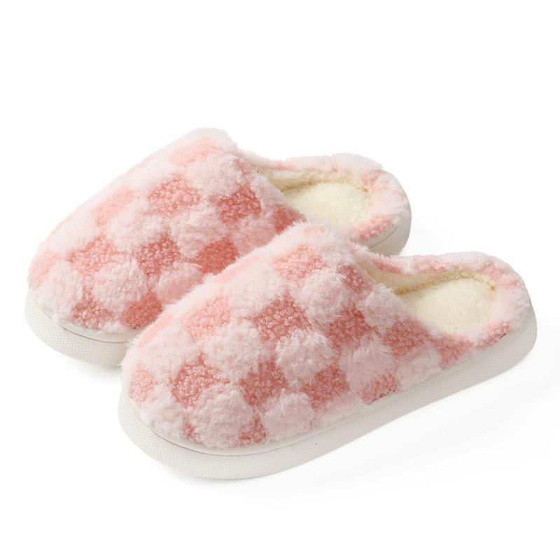 New cotton slippers thick-soled autumn and winter cute flat-soled slippers velvet warm outer wear non-slip cotton shoes
