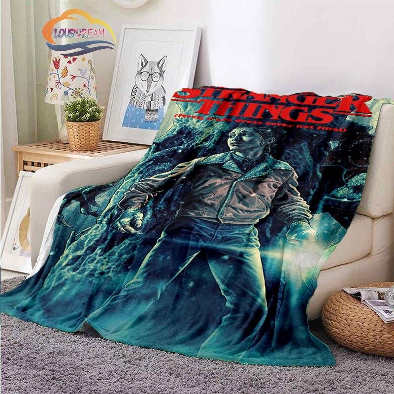 Horror Series Stranger Things Series Flannel Blanket Bedroom Sofa Bed Four Seasons Soft Blanket Travel Light Comfortable Blanket