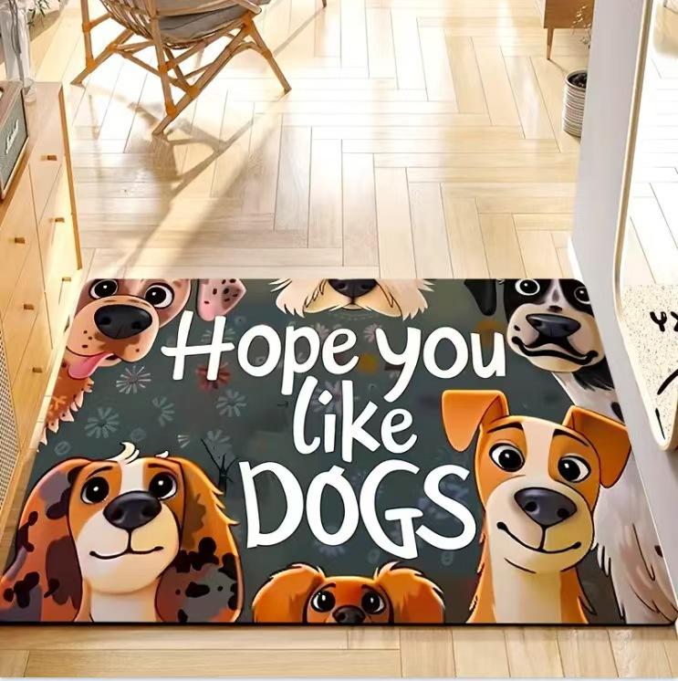 Cartoon Cat Floor Mat Entrance Entrance Crystal Velvet Dirt-resistant and Wear-resistant Foot Mat Floor Mat