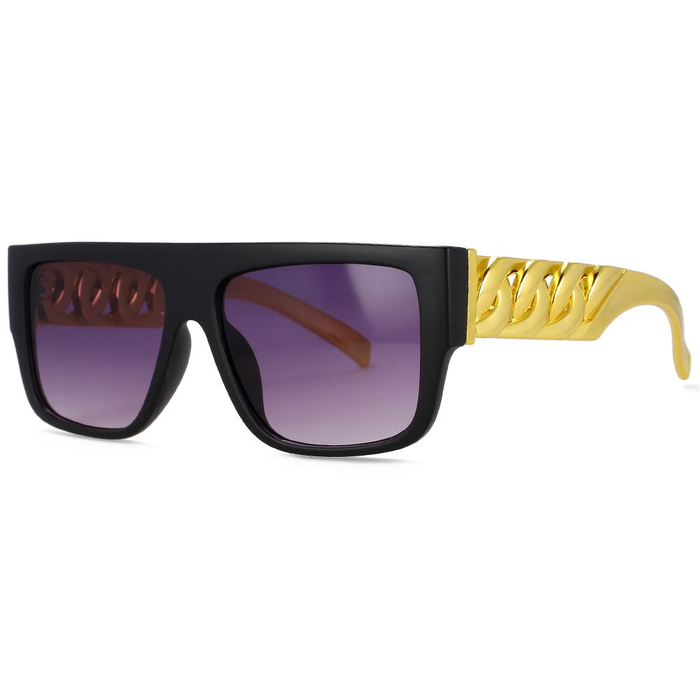 47956 Luxury Gold Chain Sunglasses Men Women Fashion Shades Uv400 Vintage Glasses Brand Designer Male Golden Sun Glasses Uv400