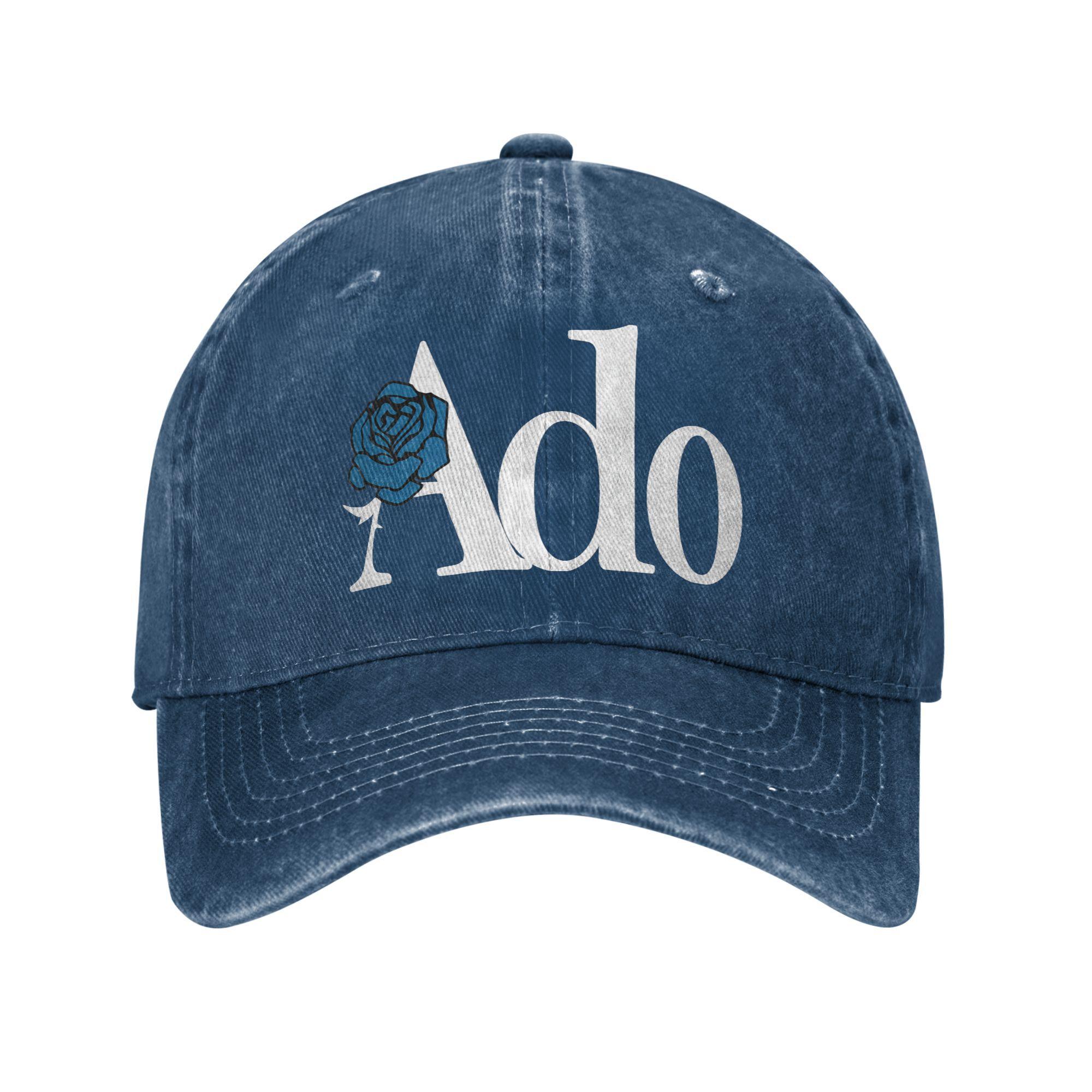 

Ado Blue Rose Hibana Casual Baseball Cap Spring Trucker Hat Breathable Kpop Rock Hip Hop Hats Couple Women Stylish Baseball Caps One Size