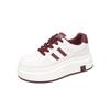 Platform White Shoes Women's 2025 Spring New Small Man Height Increase Versatile Dopamine Comfortable Breathable Spot Board Shoes