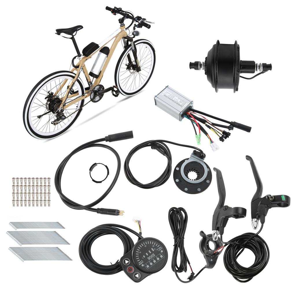 36V 250W Wheel Hub Motor EBike Conversion Kit with KT900S Meter for 26in 12G Wheel(Rear Cassette Motor )