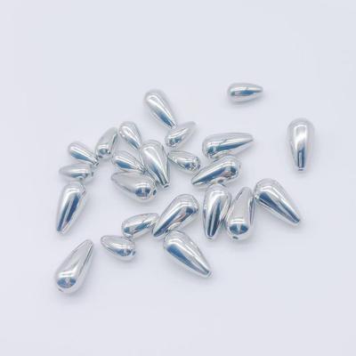 Electroplated ABS Plastic Water Drop Beads for Handmade DIY Jewelry