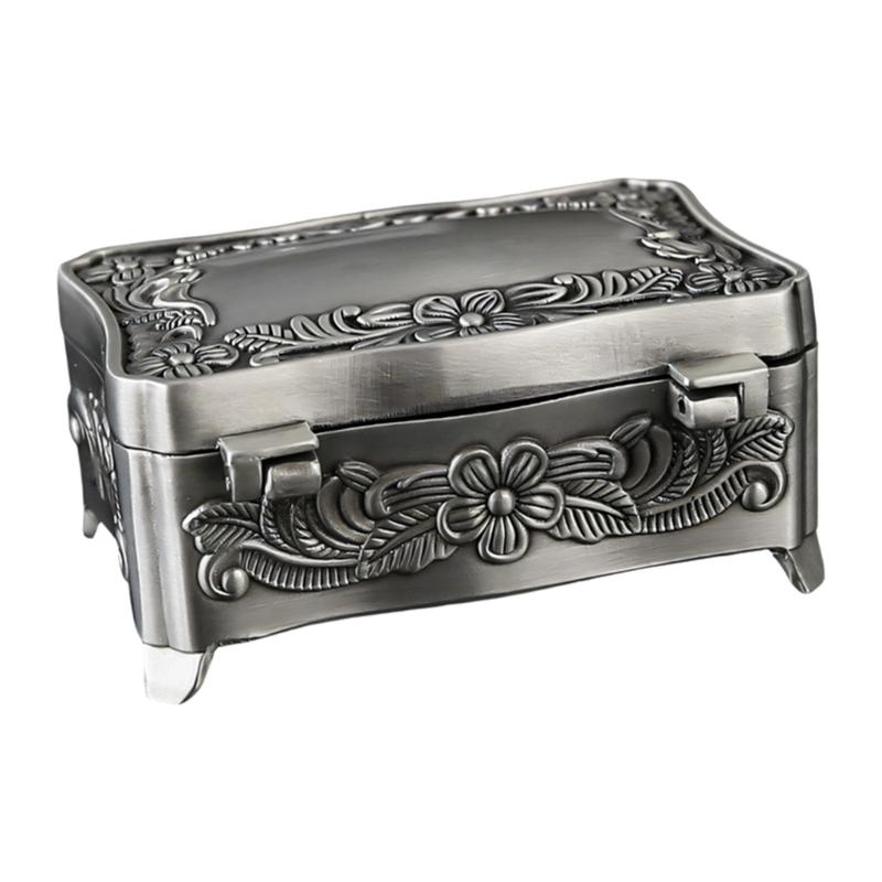 Elegant European Style Zinc Alloy Jewelry Box Storage Container For Necklace And Ring Accessories Storage