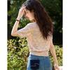 Demana Summer Linen-Cotton Blend Knit Top
