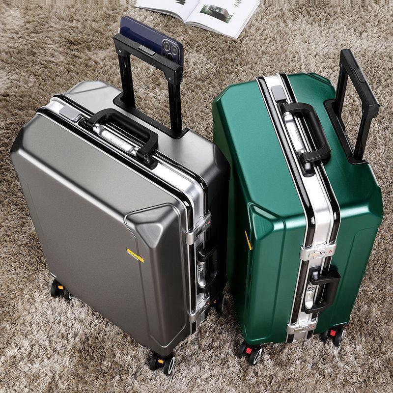 Ultralight Leather Trolley Suitcase with Silent Universal Wheels, Large Capacity & Combination Lock - New Style with Free Shipping