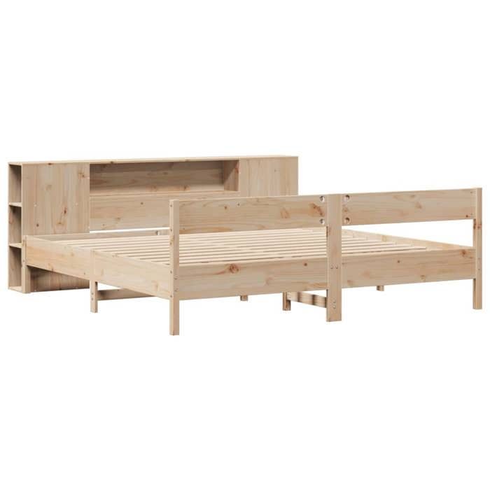 VidaXL Lit bibliothèque sans matelas 180x200 cm bois massif de pin 3322939