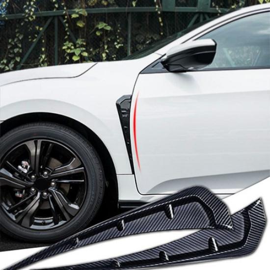 US For 2016-2021 Honda Civic Carbon Fiber Side Fender Vent Air Wing Cover Trim