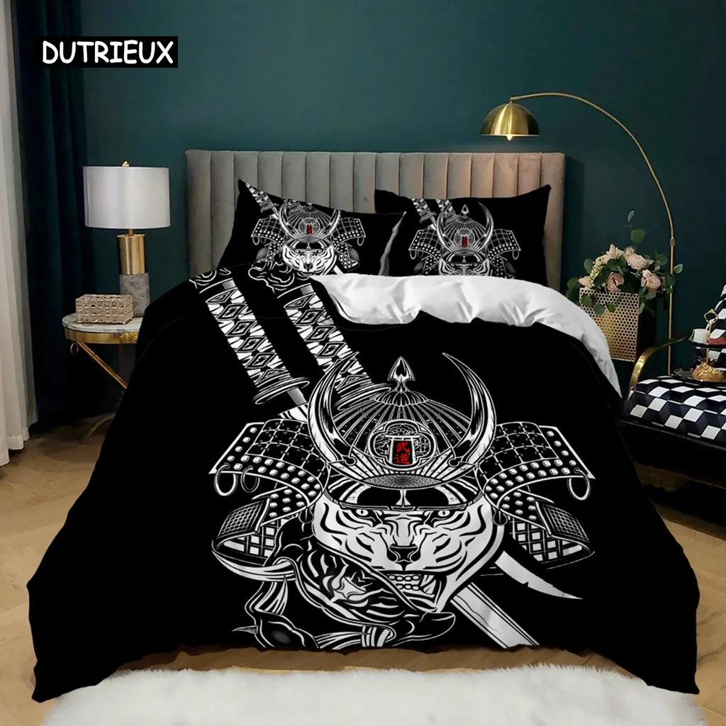 Japanskt Element Påslakanset Geisha Japansk Kultur Tema Enkelsängset Dubbel Queen King Size Polyester Täcke