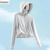 Damen Jacke mit abnehmbarem Schirm und Sonnenschutz