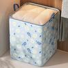 Floral Comforter Storage Bag Large Capacity Dust-proof Zippered Bag with Carry Handles Foldable Space Saver Organizer for Closet Pillow Blanket Quilt