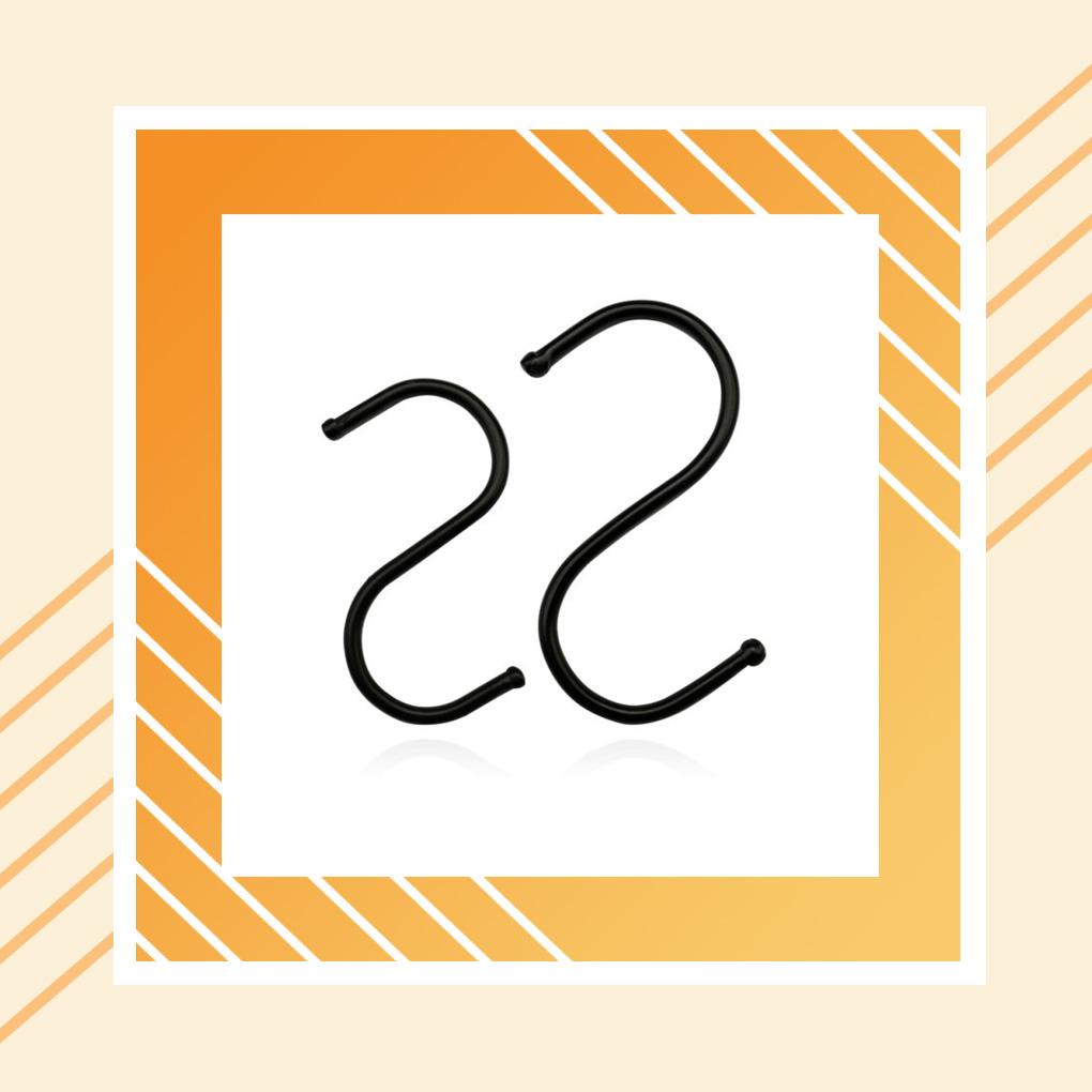 Schwarze S-förmige Metallhaken zum Aufhängen, Handtuch- und Mantel-Organizer, Türgeländer-Aufhänger, Aufbewahrungswerkzeuge für Zuhause, Badezimmer, Büro