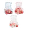 Bear-Shaped Candy Box Large Capacity Clear Plastic Storage Container Reusable Decorative Candy Storage Jar