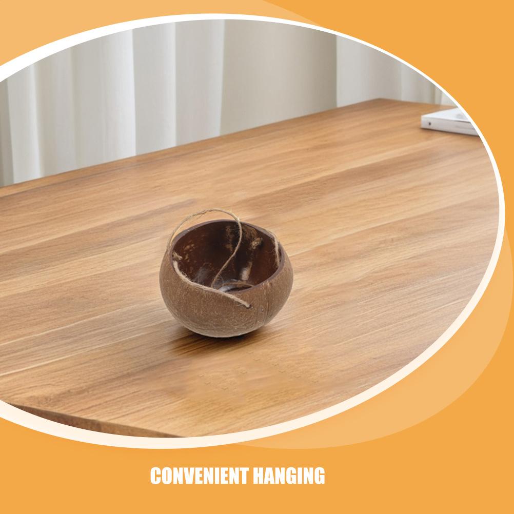 Hängender Kokosnussschalen-Blumentopf für Zimmerpflanzen Balkon Blumentopf Heimdeko Multifunktional Vielseitig Stabiles Seil Design