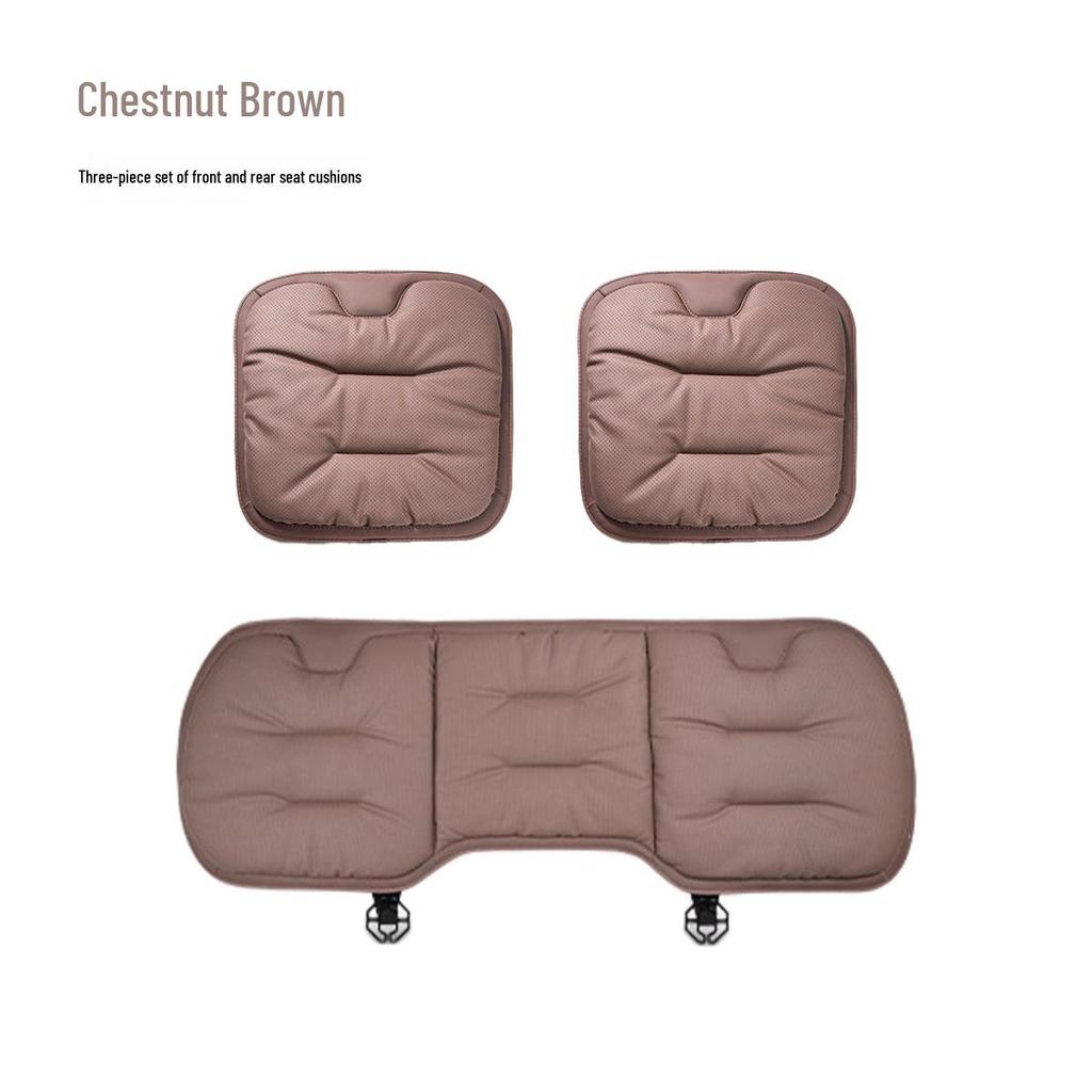 Universal Nappa Leather Car Seat Cushion for Mercedes-Benz/BMW - All Seasons, Single Piece Cover