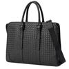 Men's Handbag Business Casual First Layer Cowhide Woven Men's Bag Large Capacity Computer Briefcase Shoulder Bag
