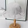 Foldable ruffle edge pleated dome bucket hat women's wide-brimmed outdoor travel shows small face daily versatile basin hat tide
