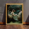 Victorian Woman Reading Art Print Poster Dark Academia Library Decor Elegant Lady With Book Decor Canvas Painting Bedroom Decor