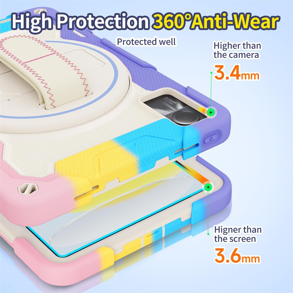 Suitable for Xiaomi Poco 12.1inch Tablet Protective Case Redmi Pro 12.1 with Hand Strap and 360-degree Rotating Stand 6SPro