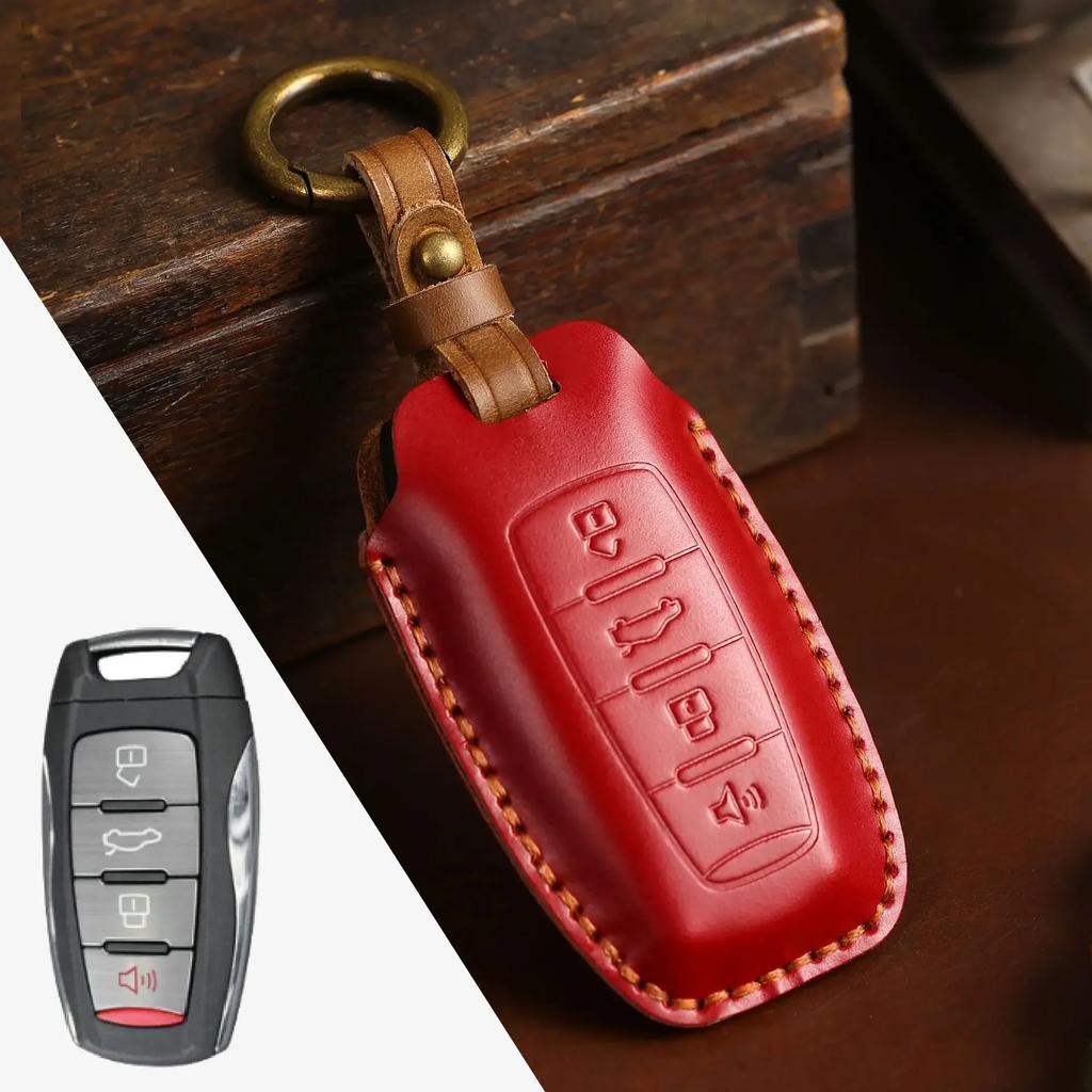Car Key Case Keychain Accessories for Great Wall Haval/Hover H6 H7 H8 H4 H9 F5 F7 H2S Remote Leather Cover Protector Shell Set