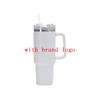 With Logo 40 Oz Tumbler with Handle Insulated Mugs With Lids and Straws Stainless Steel Coffee Tumbler Cups Water