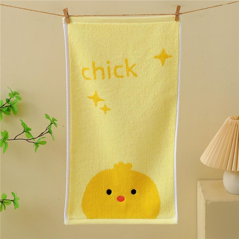 

1Pc 25x50cm Cotton Cartoon Animal Frog Chick Rabbit Embroidery Bathroom Children Baby Hand Towel 25x25cm&1pc