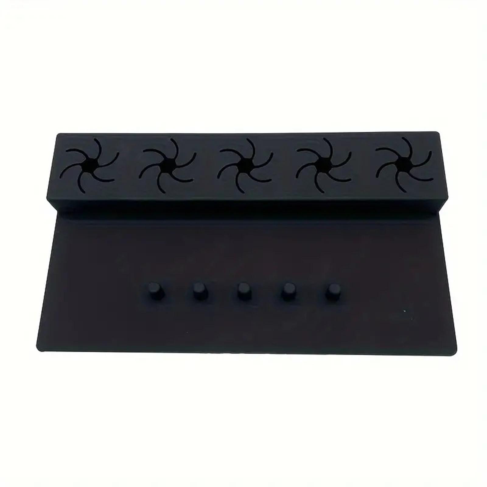 

Силиконовый держатель для бутылочек с лаком для ногтей, поднос, маникюрный инструмент для женщин, аксессуары для ухода за ногтями One Size чёрный