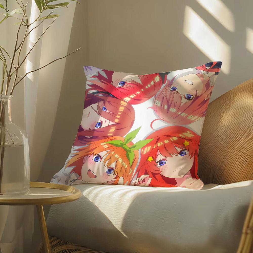 T-The Quintessential Quintuplets Anime Pillow Case Pattern Printed Pillowcase For Living Room Sofa Cushion Cover & Bedroom Decor
