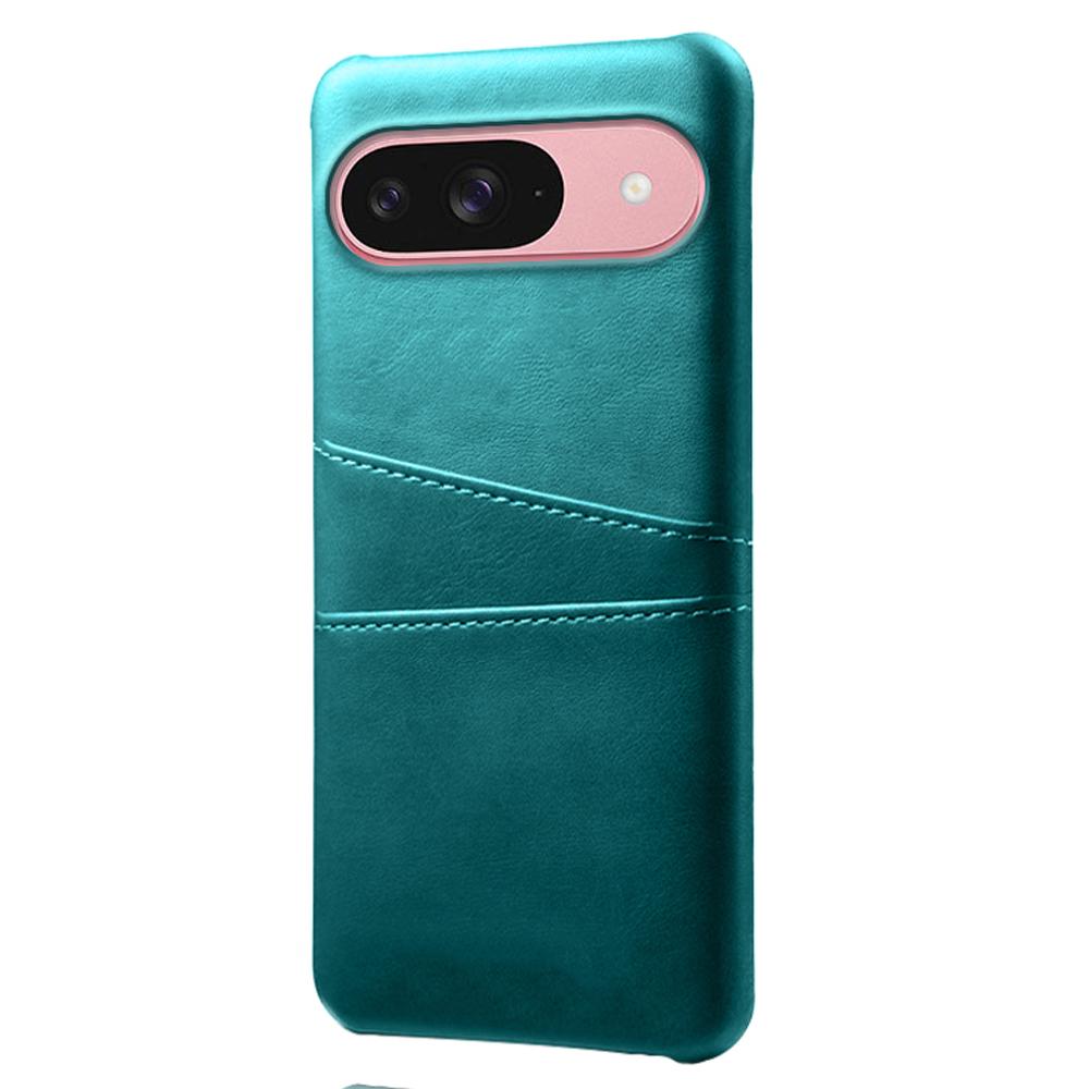

For Google Pixel 10/10 Pro Case Dual Card Slots PU Leather+Hard PC Phone Cover Green