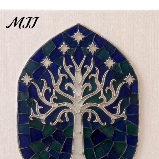 Creative Leisure Time Supplies DIY Mosaic Art Kit, Fantasy Circular Door Tile Craft Thoughtful Holiday Gift Sets Sea Glass Kit for Adults Beginners,