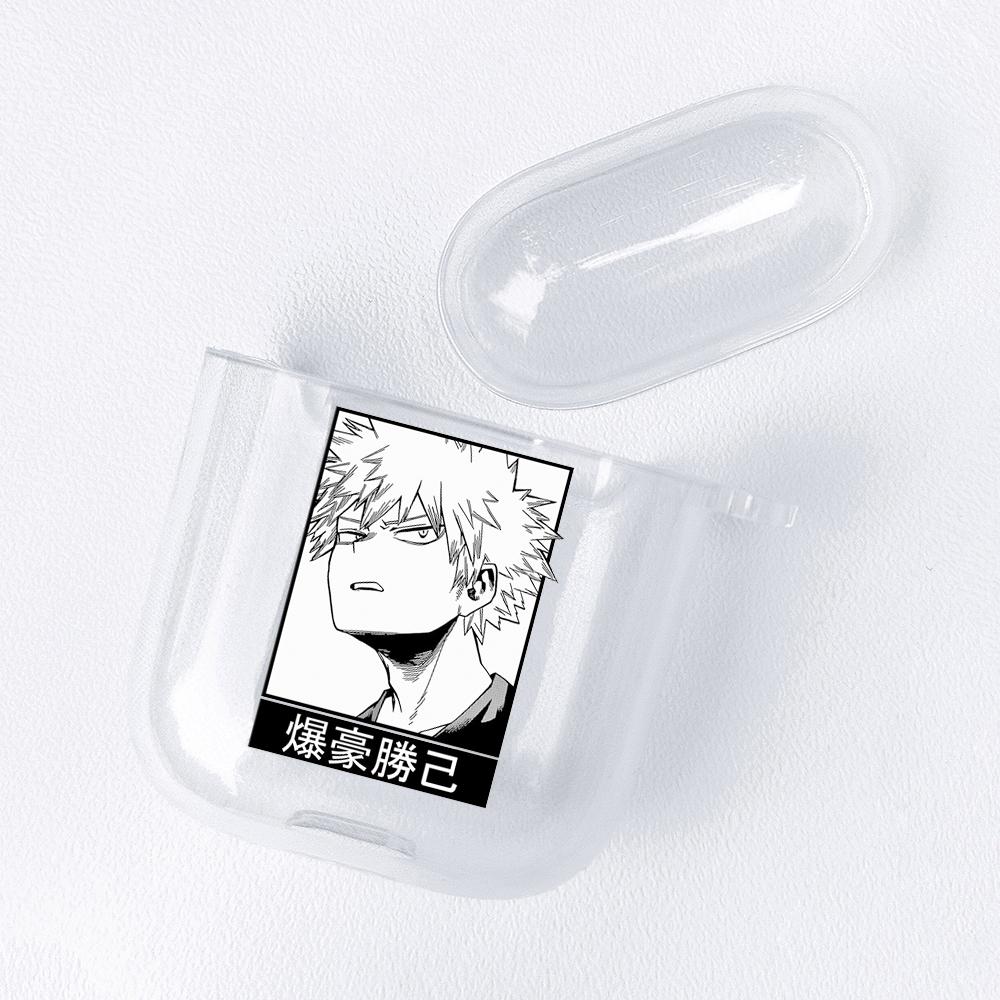 Anime My Hero Academia Figurer Gjennomsiktig Airpods-deksel for Funda Airpods 2/1 Deksel Boku No Hero Academia Mykt TPU-deksel Coque