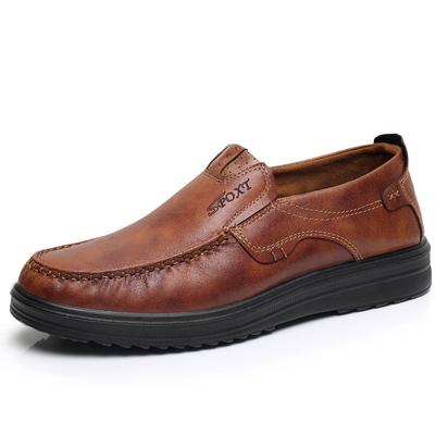 Men's Casual Leather Breathable Comfortable  Loafers Business Oxford Flats Shoes